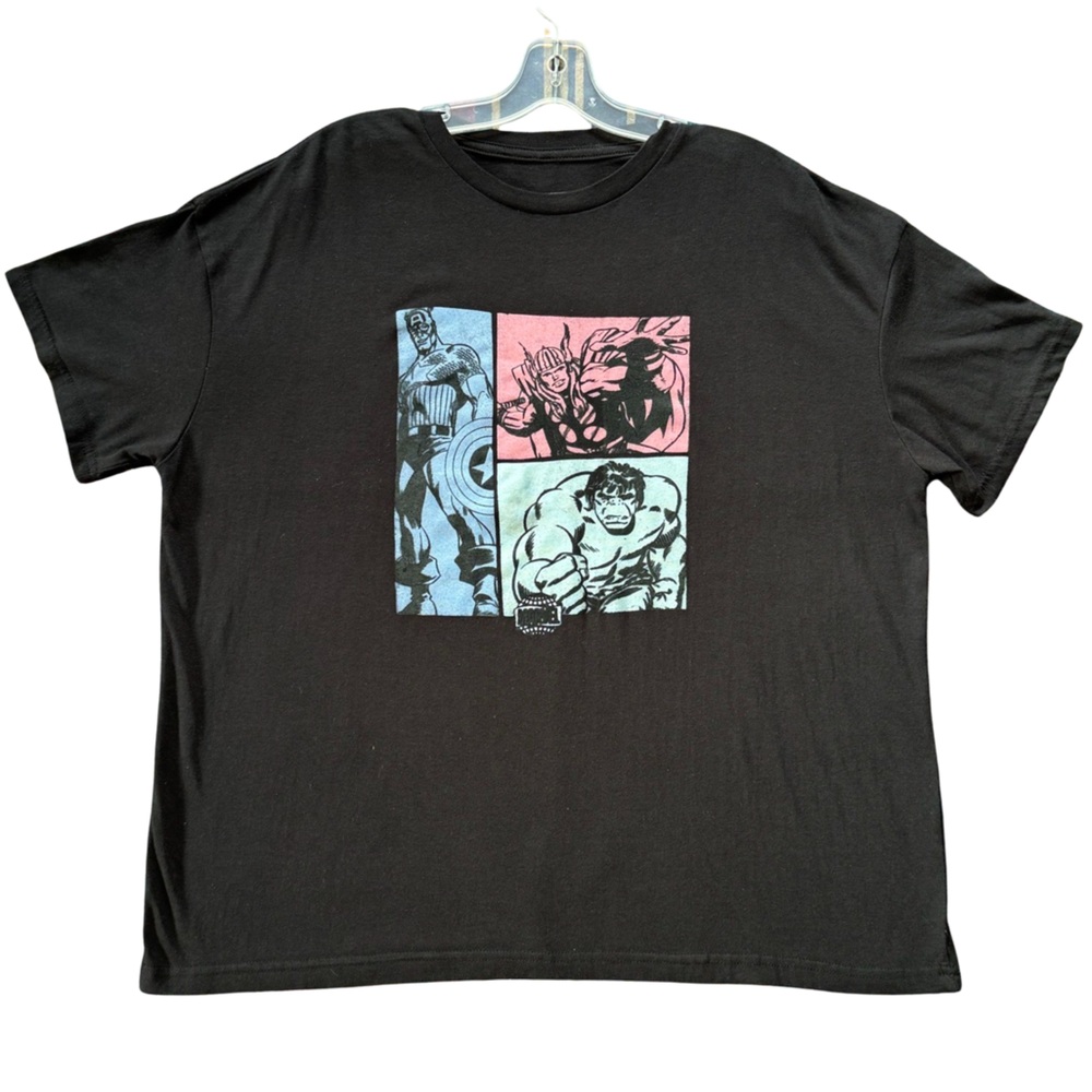 Marvel Graphic Comic Style T-Shirt Hulk Thor & Captain America